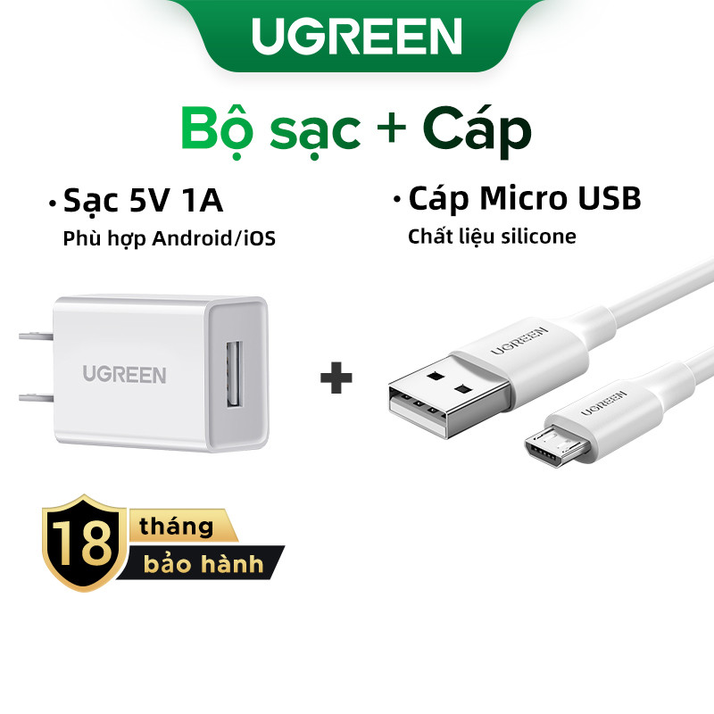 UGREEN Củ sạc 5V1A thích hợp cho iPhone 13/12/11/8 Pro Max Xiaomi Samsung 5V USB Charger for Android Phone | BigBuy360 - bigbuy360.vn