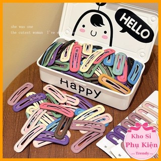  Kẹp tóc màu nhám phong cách Hàn Quốc cho nữ kẹp tóc kim loại chất lượng cao phụ kiện tóc cho bé kẹp tóc mái E1850 
