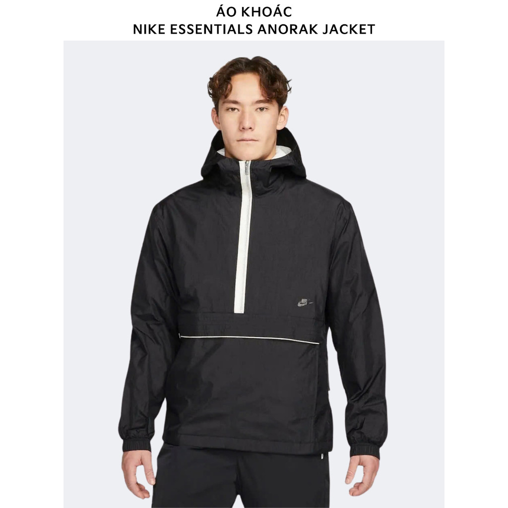 CHÍNH HÃNG - Áo khoác nam thể thao nike Essentials Anorak Jacket DM6697-010
