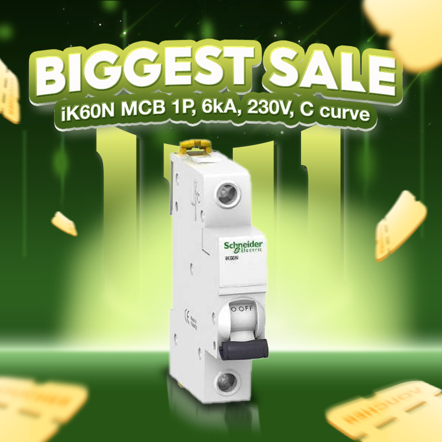 Cầu dao tự động dạng cài MCB aptomat Acti9 iK60N 1P 25A-32A 6kA 230VAC Schneider A9K27125 A9K27132