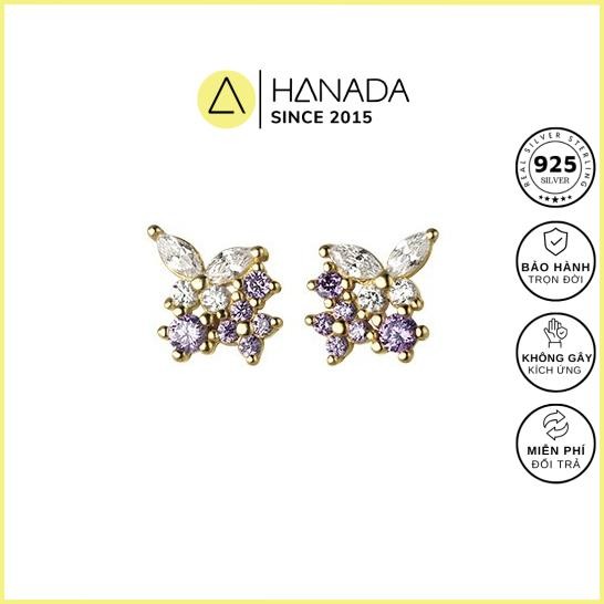 Bông Tai Bạc 925 Hanada Hoa 0719 E13