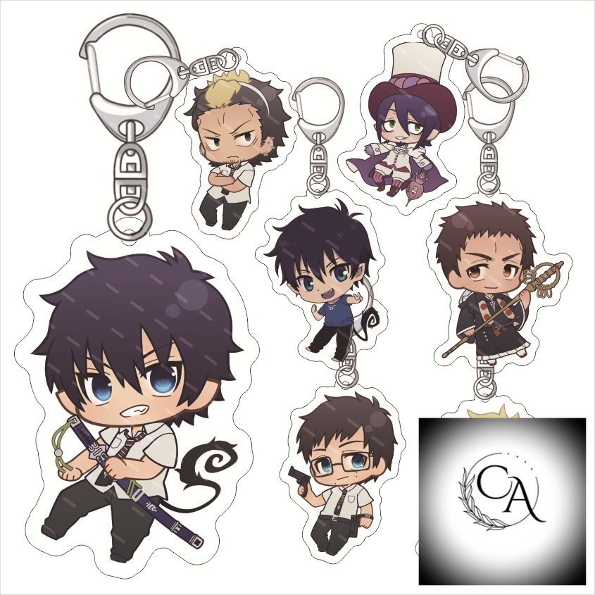 Blue Exorcist Acrylic Móc Khóa Okumura Phốt Pho Okumura Yukio Izumo Kamiki Acrylic Mặt Dây Chuyền