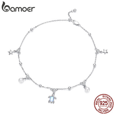 Bamoer Bạc 925 Vòng Chân Rùa Biển Trang Sức Thời Trang Tinh Tế Quà Tặng Nữ