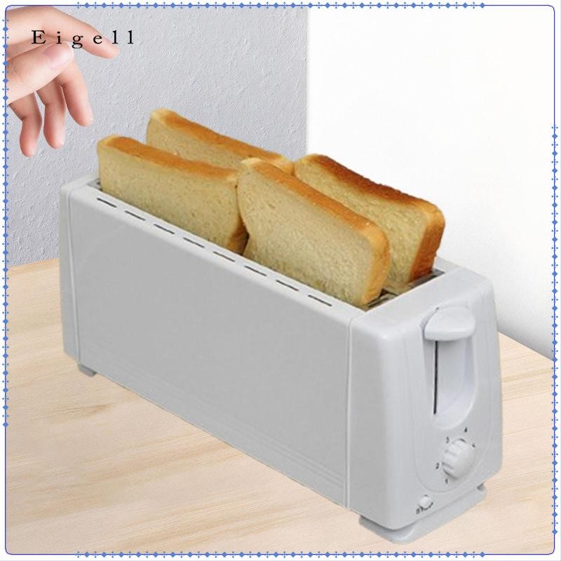 Máy làm bánh mì điện bằng thép không gỉ Máy làm bánh quế 4 lát đa chức năng Vương quốc Anh Cài đặt có thể điều chỉnh Máy làm bánh mì cho bánh ngọt phồng