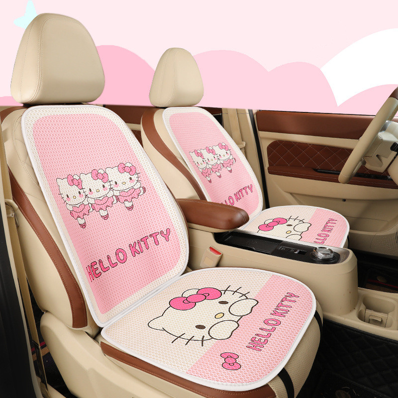 2025 Cute Female Car Cushion Summer Cartoon Car Seat Cover Four Seasons Universal Car Seat Cushion S
