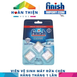 Vỉ 3 viên vệ sinh máy rửa chén bát Finish Dishwasher Cleaner chuyên dụng cho máy rửa chén, bát