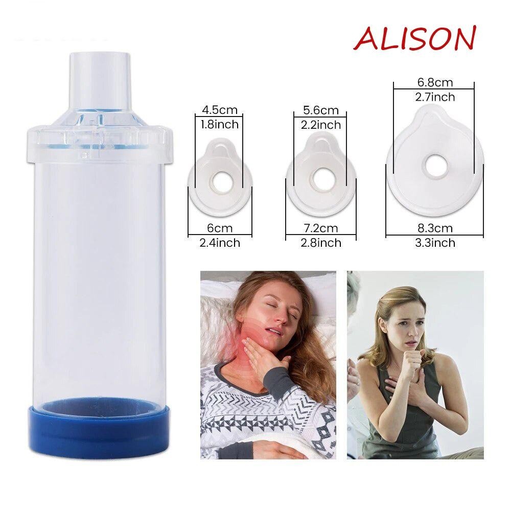 Alison Aerosol Inhaler Spacer Buồng, Có Cốc Mặt nạ Miếng đệm hen suyễn đa năng, Miếng đệm phun sương Di động Cốc hít bền bỉ Chó mèo Động vật