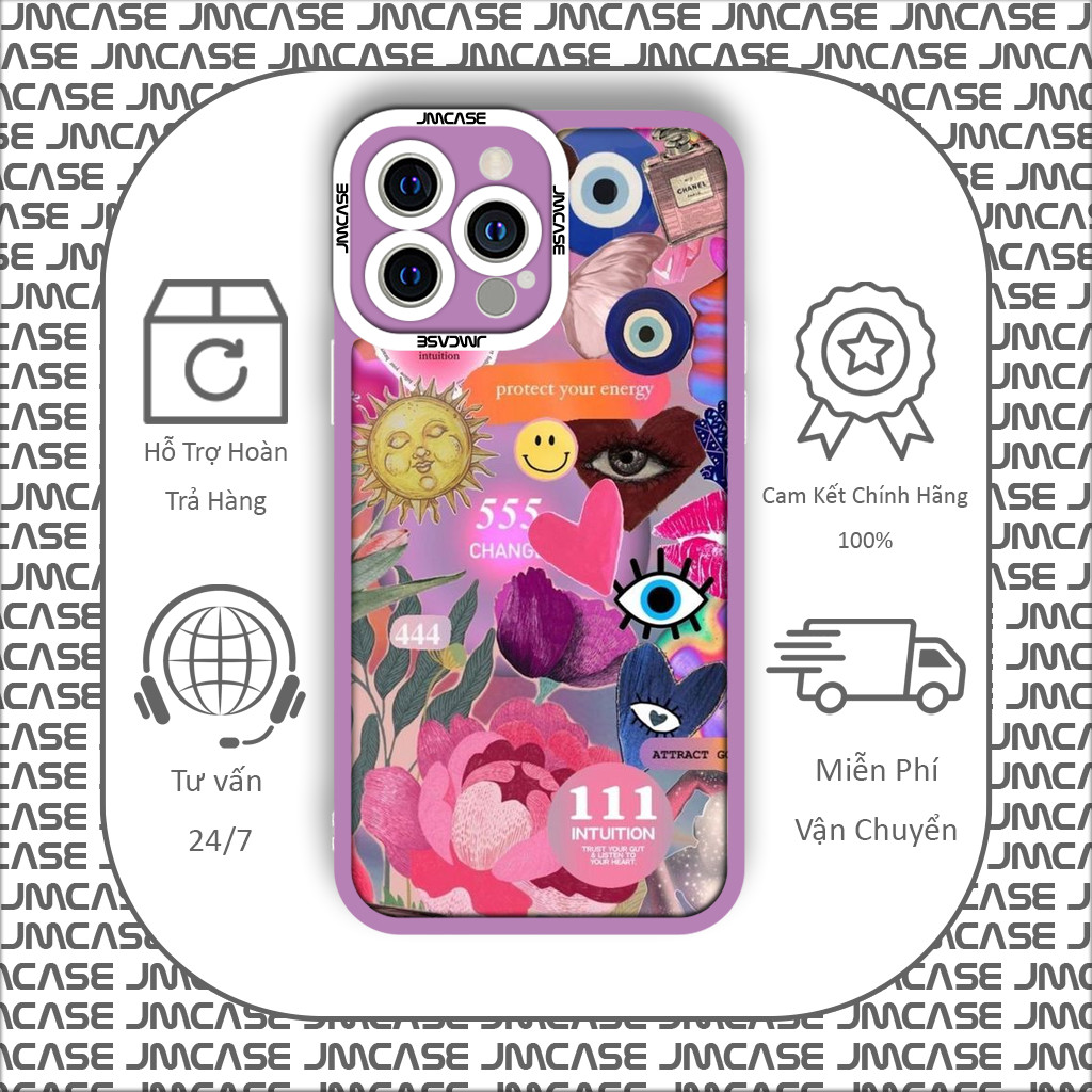 Ốp lưng iPhone Cạnh Vuông Samsung Xiaomi Oppo Mặt Drew Aesthetic Collage Digital Art