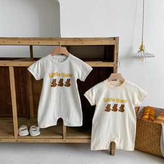 2024 Phong Cách Mới Cho Bé Onesie Bé Onesie Mùa Hè Tay Ngắn Bé Trai Quần Áo Phiên Bản Hàn Quốc Hoạt Hình Mùa Hè Sơ Sinh Cotton Quần Áo Trẻ Em Leo Núi Ngắn