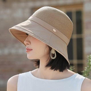 Mũ Xô Nữ Mùa Hè Phong Cách Mới Rơm Khâu Mũ Chống Nắng Chống Nắng Thoáng Khí Lưu Vực Mũ
