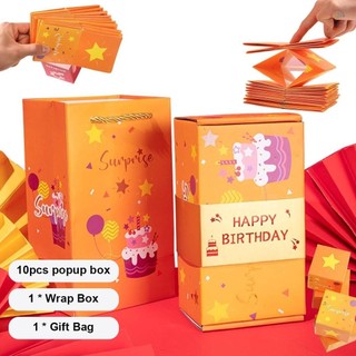 Hilivn) Hộp Quà Nổ Độc Đáo Chúc Mừng Sinh Nhật Popup Hộp Bất Ngờ Ngộ nghĩnh Quà Cưới Ý Tưởng Quà Tặng Cá Tính Có Túi Quà Tặng Cho Kỷ Niệm Sinh Nhật Giáng Sinh