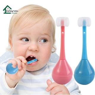 Bàn chải đánh răng trẻ em ba mặt hình chữ U sáng tạo Bàn chải đánh răng silicon cấp thực phẩm Bàn chải đánh răng không mùi lành mạnh