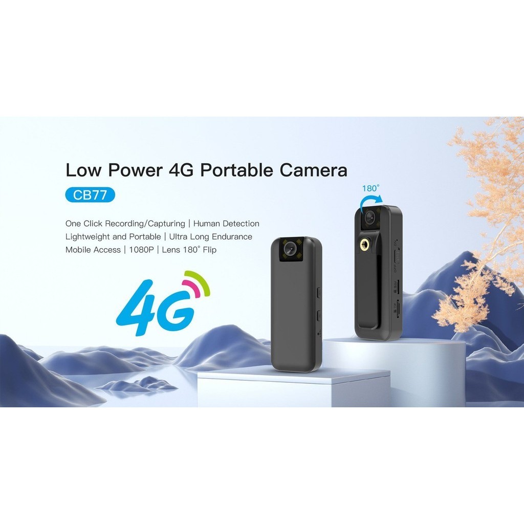 Camera CB77 4G Giám Sát, Quay Vlog Phượt, Full HD, Nhìn Đêm Rõ, Kết Nối Qua Điện Thoại, Âm Thanh Rõ Ràng, Góc Quay Rộng