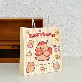 Túi Quà Dễ Thương Hoạt Hình Capybara Túi Giấy Di Động Loopyy Túi Xách Tay