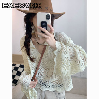 EAEOVNI áolen áo cardigan khoác tingoan  Dễ thương thời trang Phong cách Hàn Phong A29J2FV 19Z240509