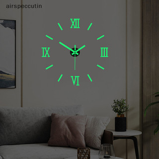 Airspecutin 3d dạ quang đồng hồ treo tường không khung acrylic diy đồng hồ kỹ thuật số dán tường đồng hồ im lặng cho phòng khách phòng ngủ văn phòng trang trí tường en