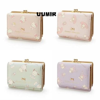 UUMIR Hoạt Hình Ba Gấp Da PU Bề Mặt Thoải Mái Ví Nữ Ngắn