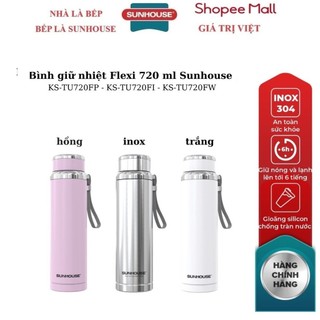 Bình giữ nhiệt flexi 720 ml sunhouse ks-tu720fp ,ks-tu720fi ,ks-tu720fw