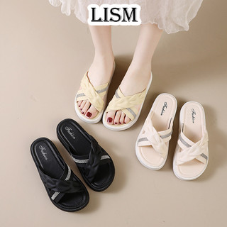 LISM Dép Lê Thời Trang Đơn Giản Cho Nữ dép bánh mì Đế chống trơn trượt Đế linh hoạt Đa dụng Thoáng khí FYT2420F55 21Z240519