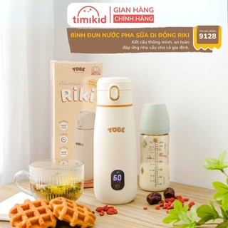 Bình đun nước pha sữa di động cầm tay Tobe Riki 350ml, inox 316, sạc nam châm từ tính 1 chạm tiện lợi
