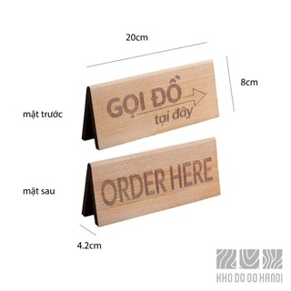 Bộ thẻ oder here 20x8x5cm theo yêu cầu để bàn thiết kế tối giản, xinh xắn  - The Ivy Haus