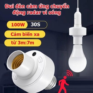 【Hot】 Đuôi đèn cảm ứng đui đèn cảm ứng cảm biến chuyển động ra.dar vi sóng (Sỉ Hot)