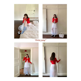 Dệt kim cardigan mỏng nữ 2024 mới mùa hè áo khoác văn phòng cardigan cutout áo top