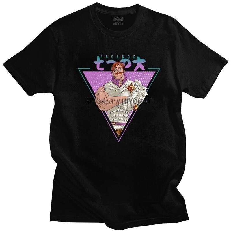Cá Tính Áo Thun Nam Short Sleeve Cotton Thiết Kế Nhân Vật Escanor Bảy Tội Lỗi Đại Sinh