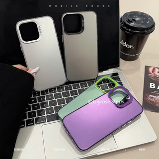 Aurora Bề Mặt Mịn Vỏ Laser iPhone 15 14 13 12 11 Pro Max Xr Xs Max Apple iPhone Case 14 15 Plus Màu Mát Mạ Đen Hồng Xanh Tím Xám