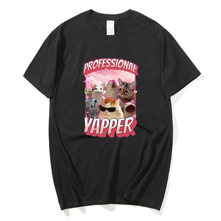 Ngộ nghĩnh Chuyên Nghiệp Ypper Meme Cat Graphic Áo nam Thời Trang Vintage Tay Ngắn Áo 100% Cotton Áo Thun Thoải Mái