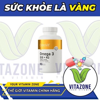 [Freeship] Viên Dầu Cá Ostrovit Omega 3 D3 + K2 ( 90-180v )