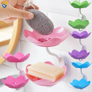 1 Chiếc Hai Lớp Hoa Sen Hình Thoát Giá Để Đồ Di Động Không Đục Lỗ Xà Phòng Tự Dính Phụ Kiện Phòng Tắm