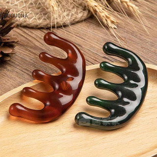 Guouqna 1 Cái Lược Massage Kinh Tuyến Cơ Thể Nhựa Năm Răng Rộng Lược Châm Cứu Giúp Lưu Thông Máu Chống Tĩnh Điện Tóc Mịn BASL