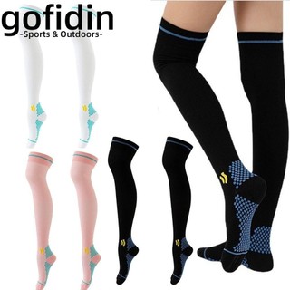 gofidin nén dài GOFIDIN, Tất ống ngoài trời Tất thể thao đàn hồi, Tất đi xe đạp hỗ trợ chân cao đến đầu gối