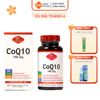 Viên Uống Hỗ Trợ Tim Mạch OLYMPIAN LABS CoQ10 100mg cải Thiện Sức Khoẻ 60 Viên