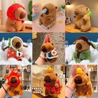 Gấu Bông Capybara mặc trang phục ngộ nghĩnh Size 10-15cm, Capybara Chuột Lang Nhồi Bông Mini, Gấu Teddy quà tặng