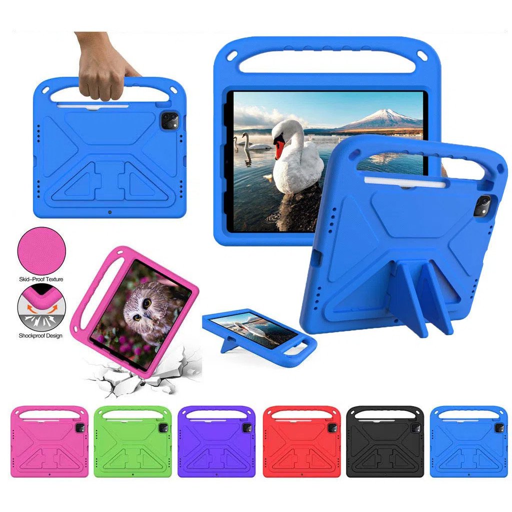 Dành Cho iPad Pro 12.9 2018 2020 2021 2022 12.9 inch An Toàn Cho Trẻ Em Eva Chống Sốc Đứng Ốp Lưng
