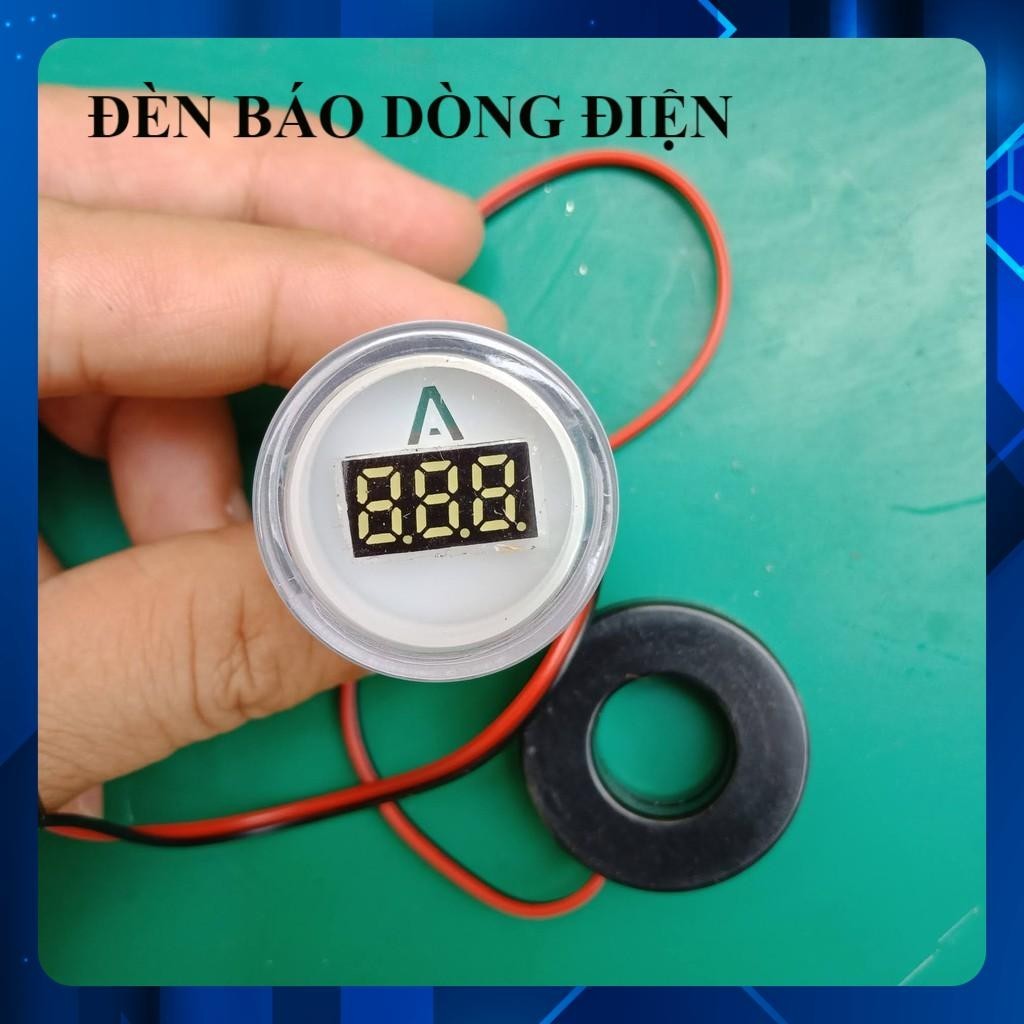 Đèn LED báo Ampere dòng điện 100A, phi 22 mm
