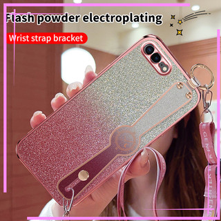 Ốp Điện Thoại Cho IPhone 14 13 12 11 ProMax 14 Plus XS MAX XR XS X 14 13 12 11 Pro 7 / 8 / 6S / 6 Plus Vòng Tay Mạ Điện Chống Sốc Mềm Có Dây Buộc