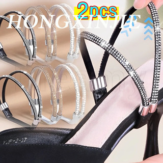Set 2 Dây Đeo Giày Cao Gót / Thắt Lưng Đính Đá Chống Trượt Có Thể Tháo Rời