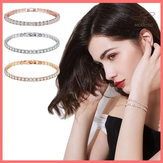 Vòng Tay Nữ Merryso Sáng Bóng Cubic Zirconia Hình Học Sang Trọng Đồng Không Gỉ Nhẹ Nữ Vòng Tay Trang Sức