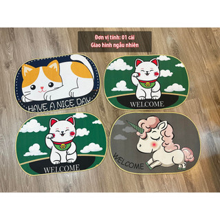 Thảm Chùi Chân Lau Chân Hình Oval