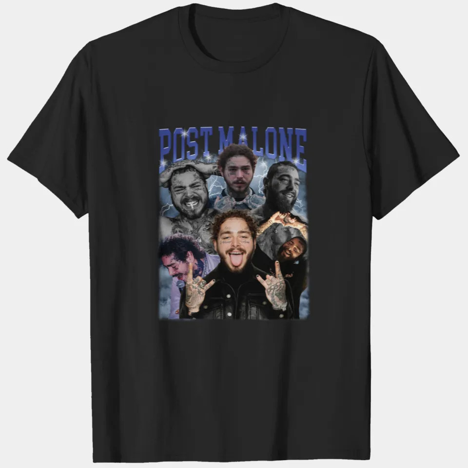 Áo thun Unisex cổ điển Post Malone Cool Sizes Xs-3Xl