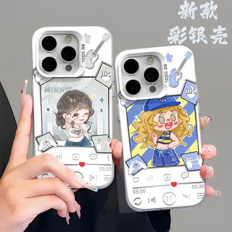 ✨Gai✨Gidle Gold Minnie Q Phiên Bản Màu Bạc Ốp Lưng Điện Thoại Iphone 15 14 Pro Max 13 12 Mini 11 Pro