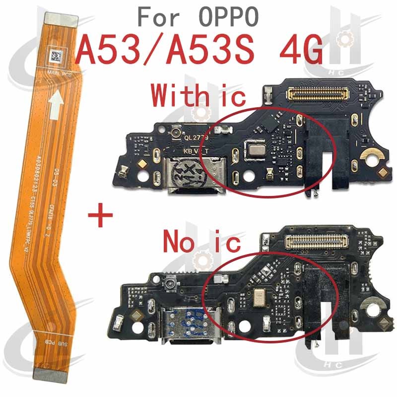Mới Dành Cho OPPO A53 / A53S 4G Sạc USB Cổng Kết Nối Dock Sạc Jack Board Flex Main Board Kết Nối Bo 