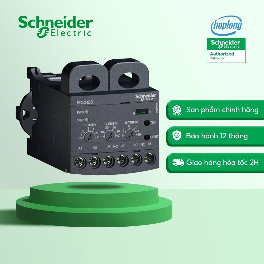 Relay bảo vệ động cơ kỹ thuật số Schneider EOCRSS-60S (24-240VAC/DC) - (1NO+1NC)
