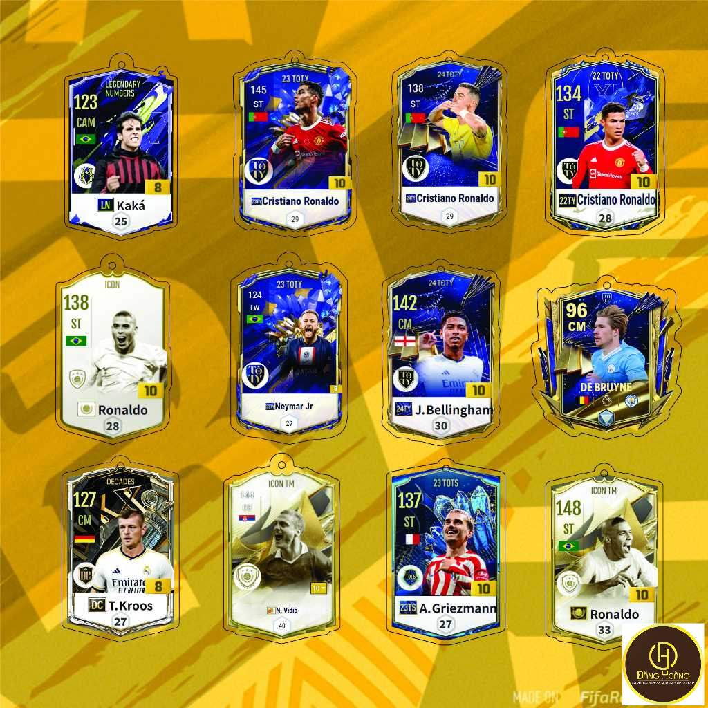 Móc khoá thẻ cầu thủ mùa 24 TOTY - FO4 (FC ONLINE)
