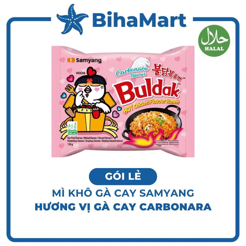 [GÓILẺ] - SAMYANG - Mì khô gà cay Samyang hương vị gà cay Carbonara, Mì gà cay Carbonara Samyang, Mì