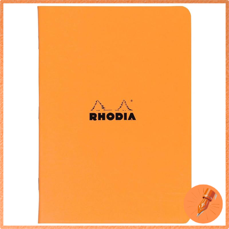 Rhodia Stapled Notebook A5 Classic Grid Orange cf119184