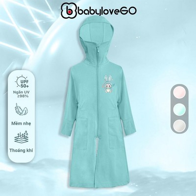 Áo chống nắng cho bé BabyloveGO áo choàng dài chống nắng toàn thân chất thông hơi tản nhiệt chống tia UV